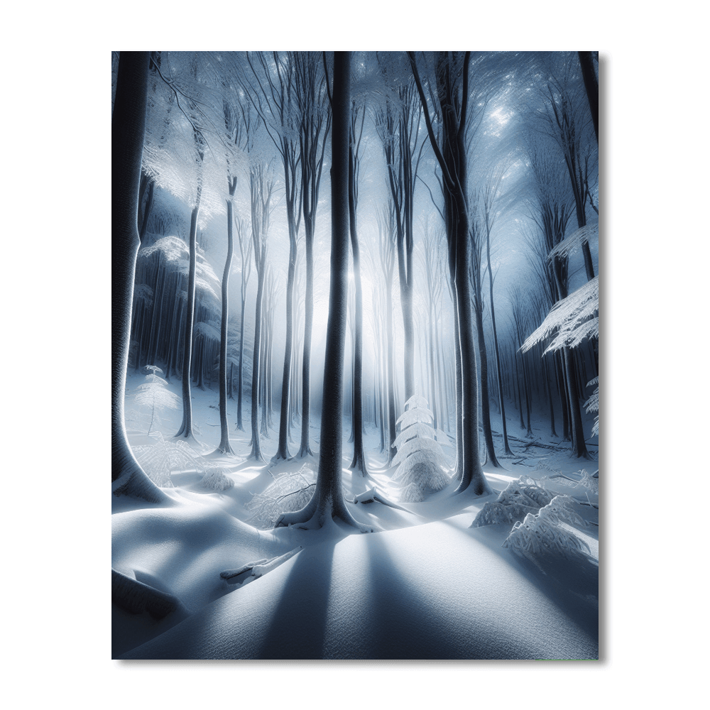 Silent Winter Woods Numbered Painting Kits