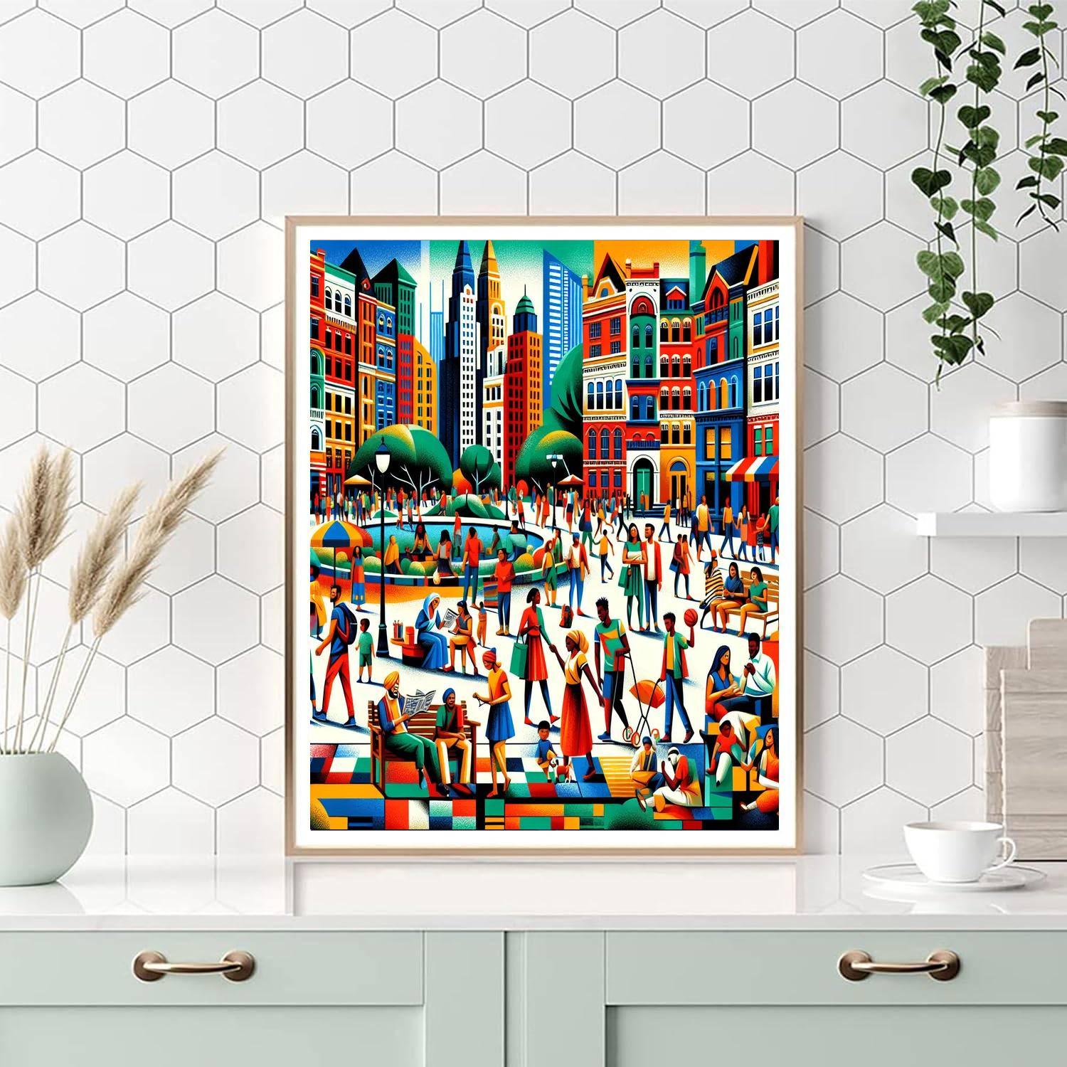 Colorful Urban Dreams Paint By Number