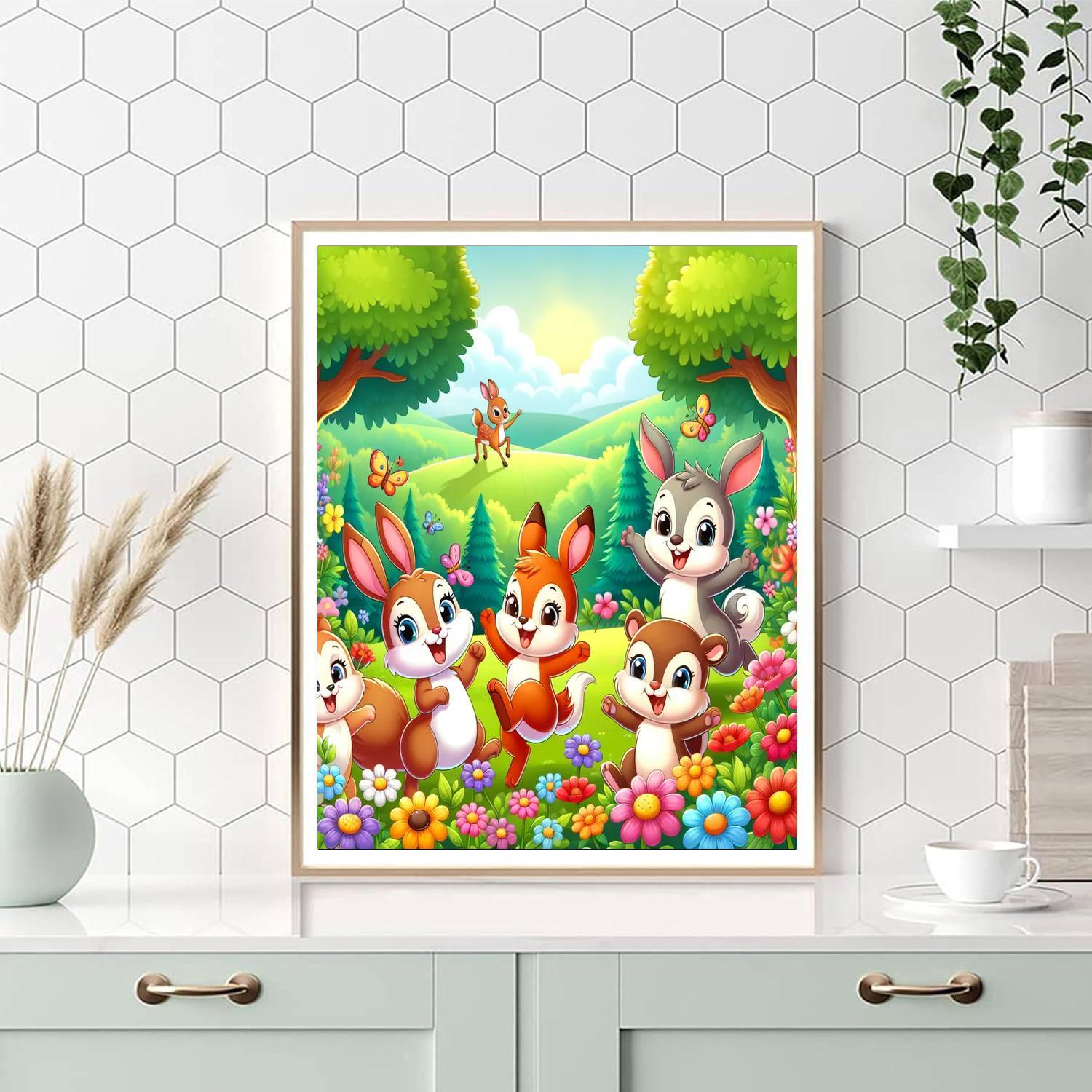 Friendly Forest Frolics Painting Number Kit