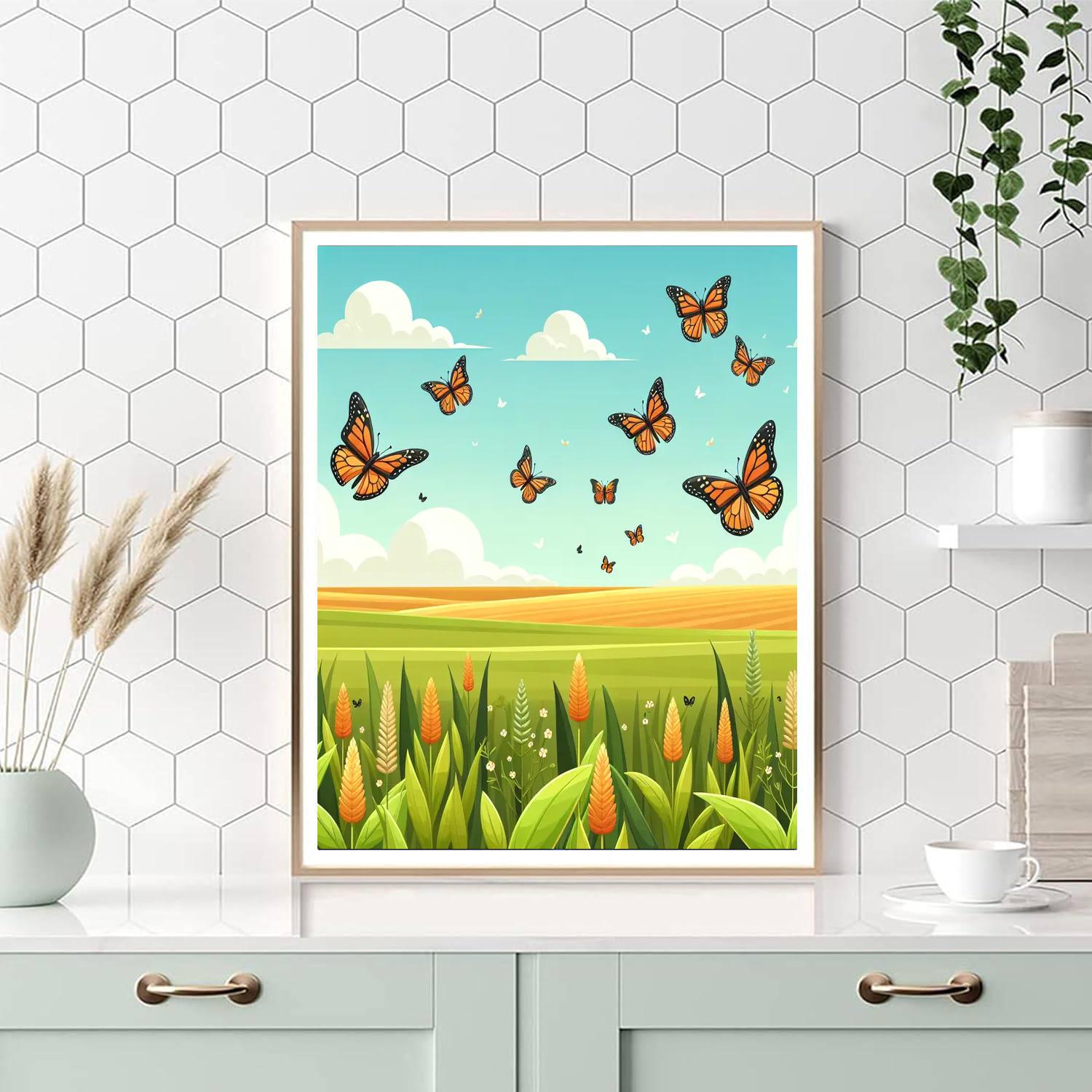 Mystical Monarch Migration Number Painting