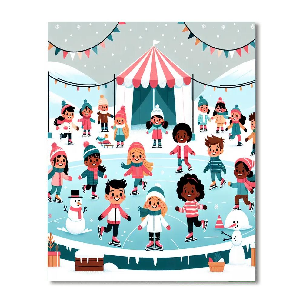 Whimsical Winter Festival Number Painting