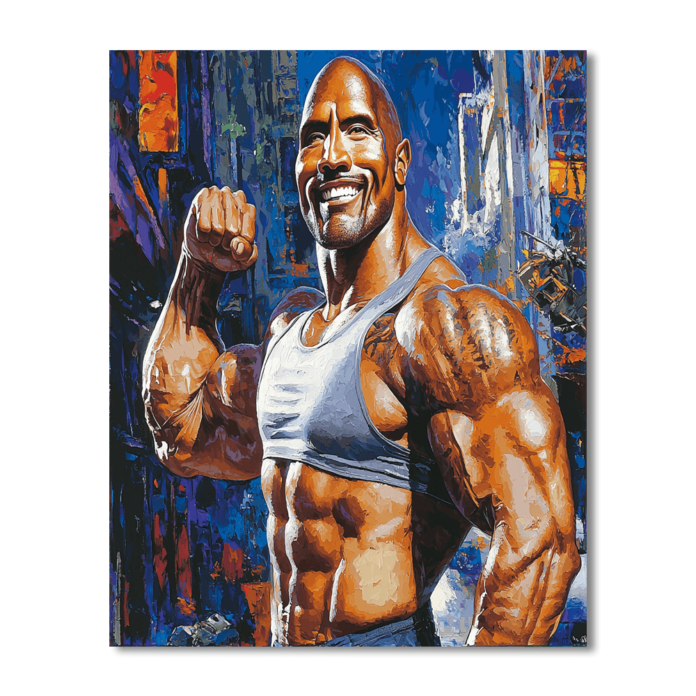 Dwayne Johnson: The Rock’s Journey To Cinematic Greatness Painting Number Kit