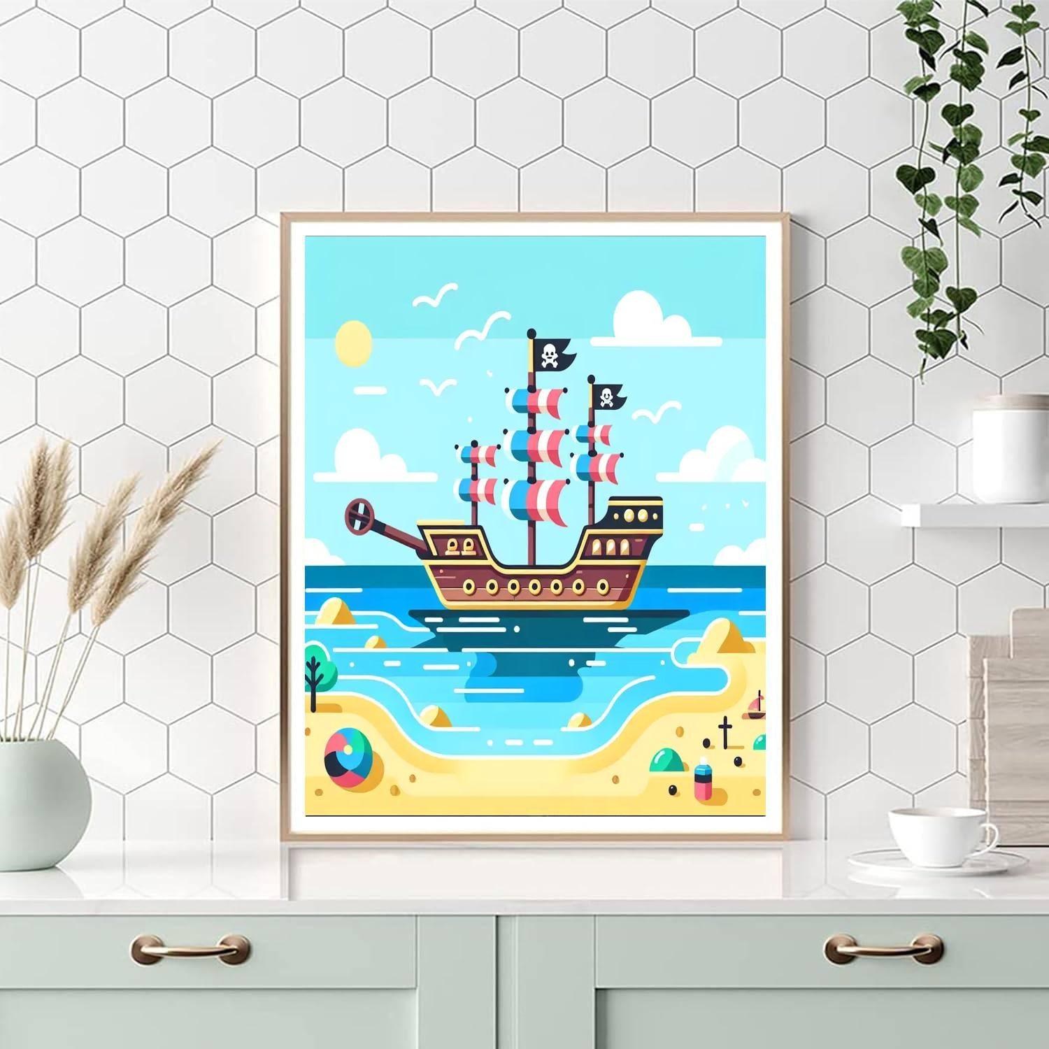 Sailing Seas Number Painting