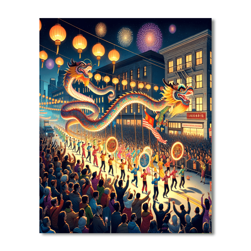 Chinese New Year Parade - Usa Paint By Number