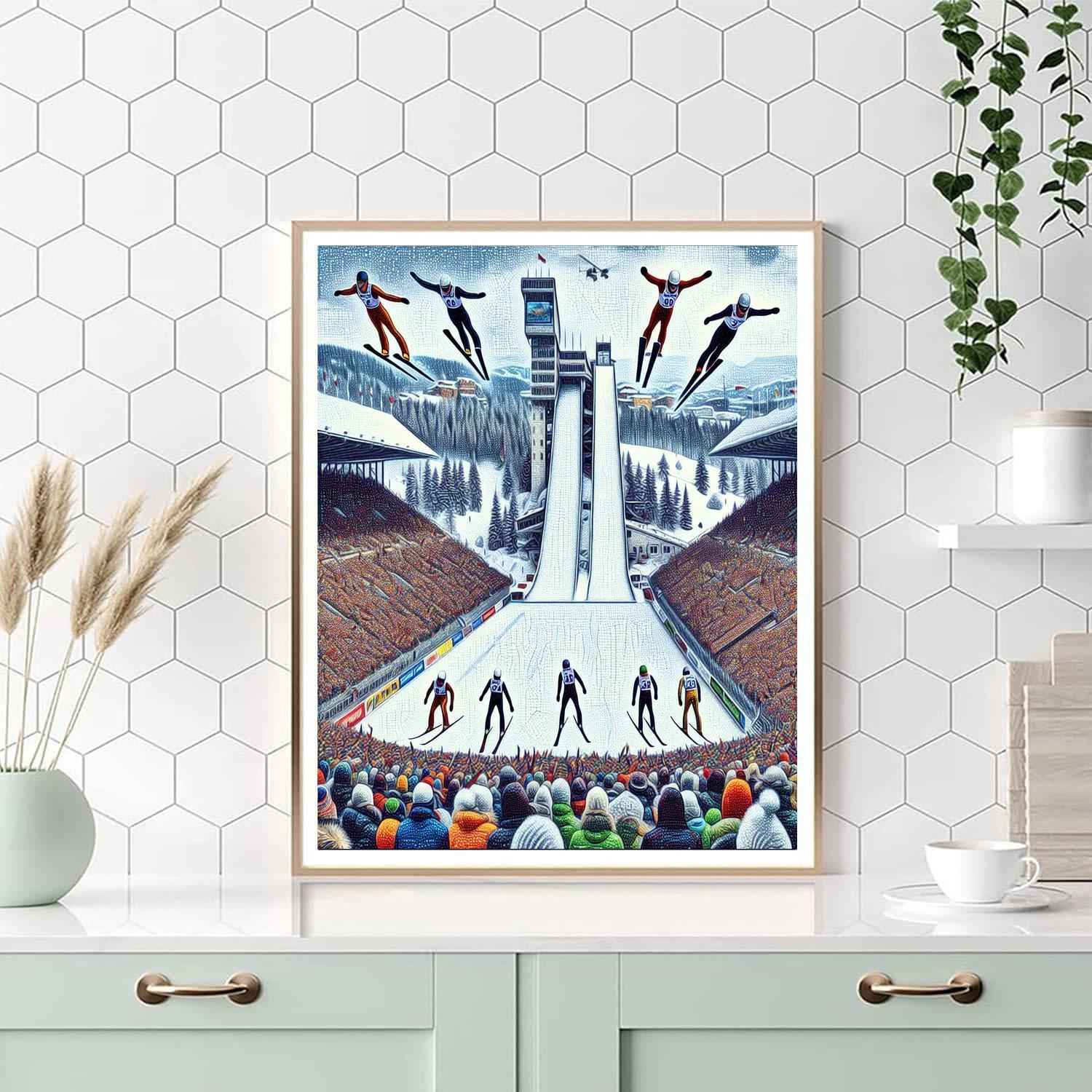 Holmenkollen Ski Festival - Oslo Numbered Painting Kits