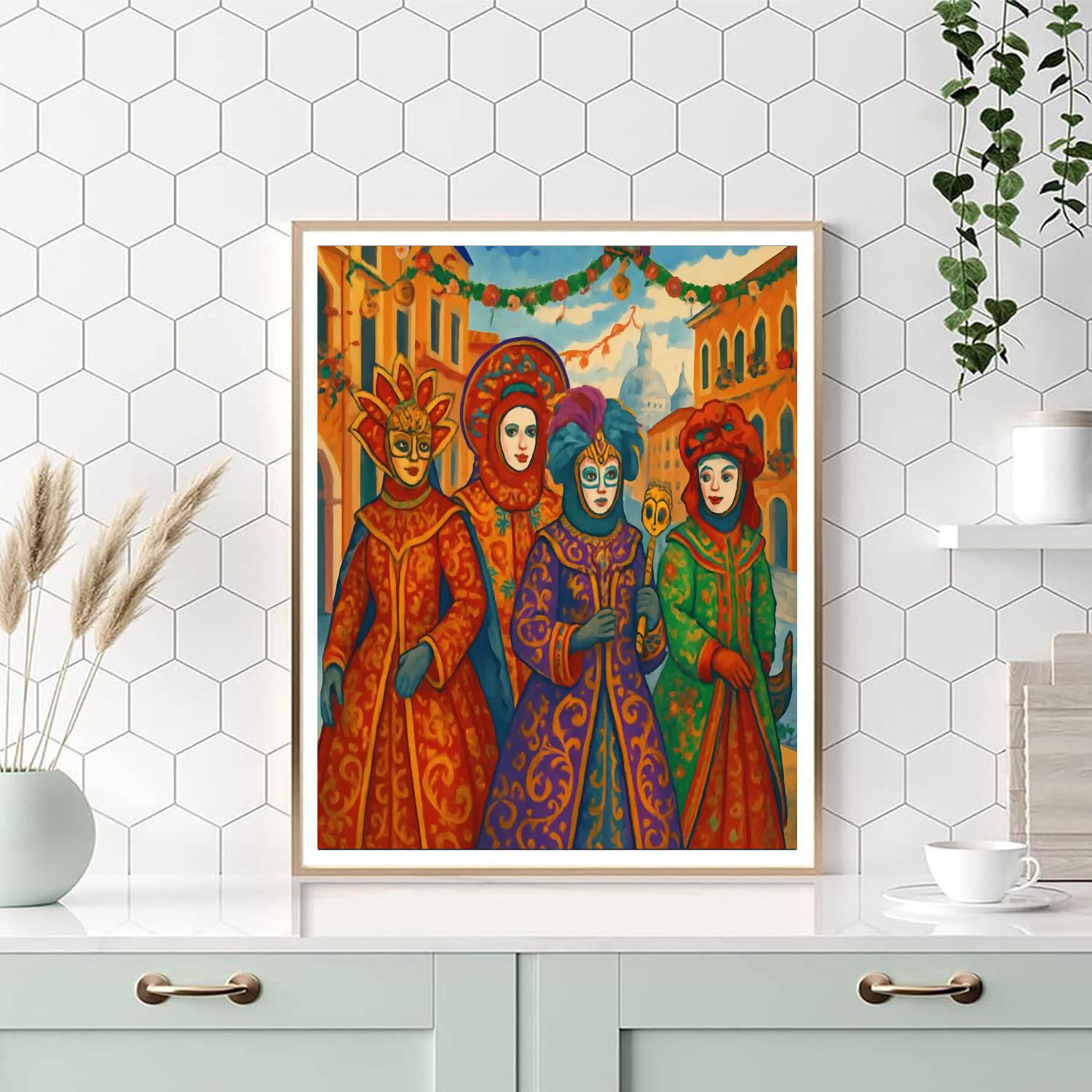 The Venice Carnival - Venice Painting By Numbers Kit