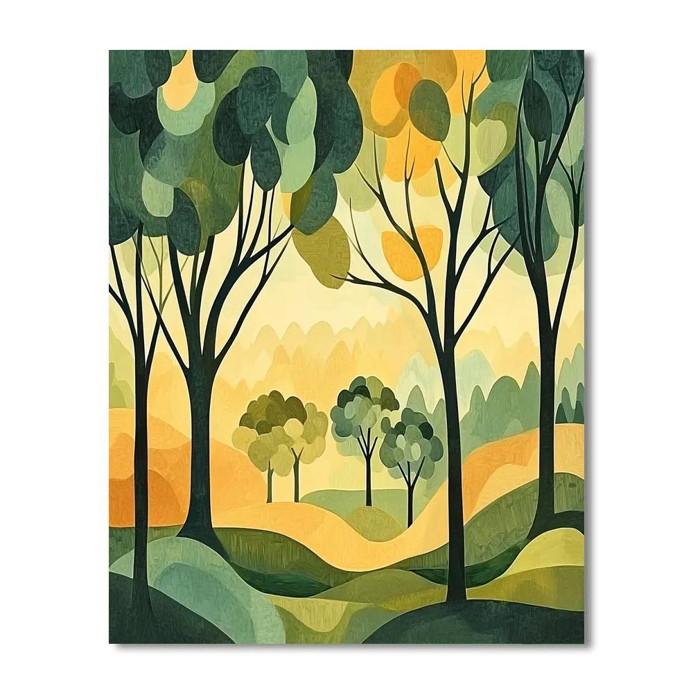 Paul Cézanne Inspired Dreamlike Forest  Paint By Numbers Kits