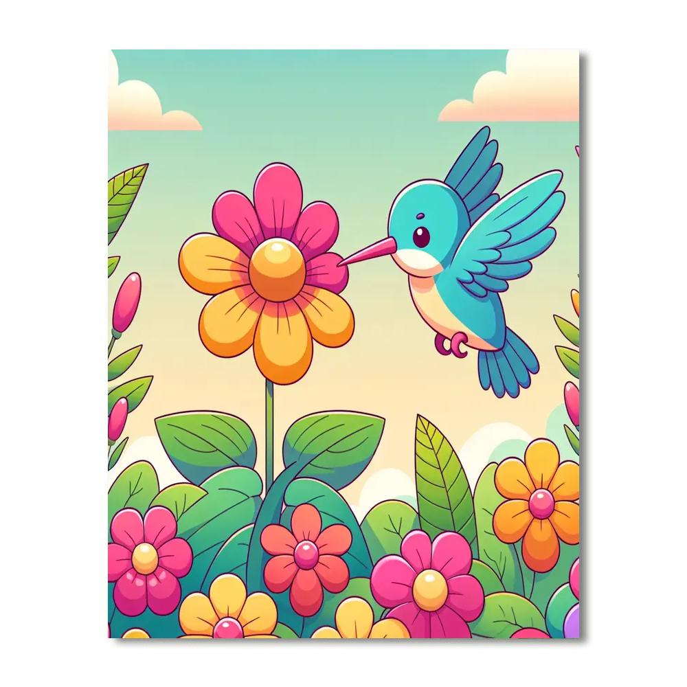 Happy Hummingbird's Nectar Quest DIY Paint By Numbers