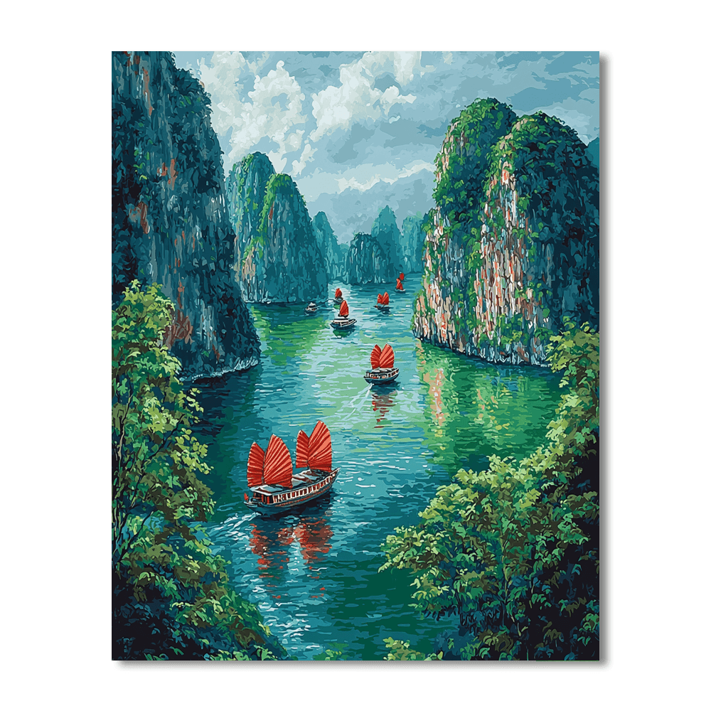 Ha Long Bay - Quang Ninh Province Paint By Numbers Kits