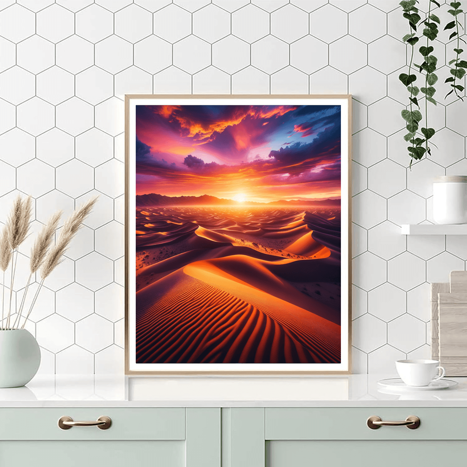 Radiant Desert Sunset Paint By Number