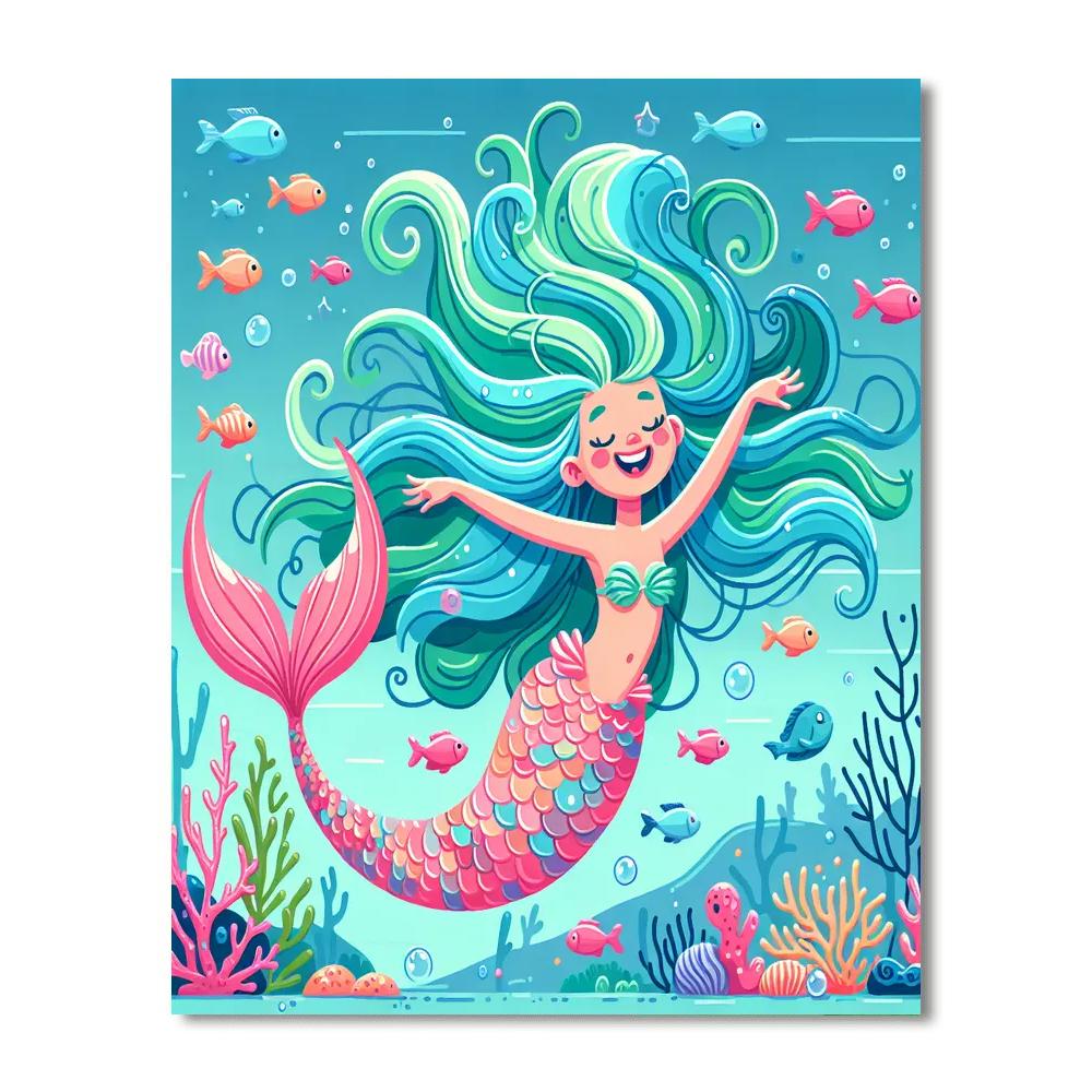 Undersea Mermaid Dream Paint By Numbers Art