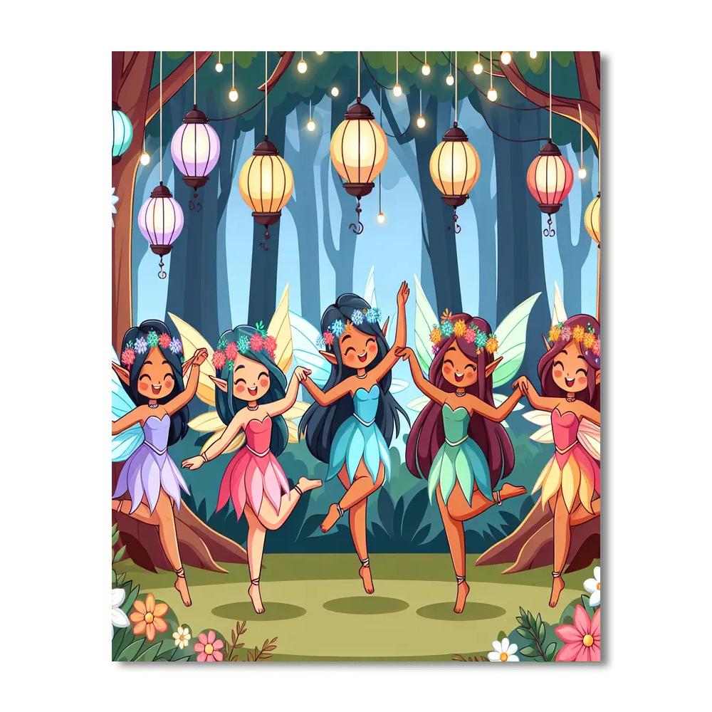 Woodland Fairies' Celebration Painting By Numbers Kit