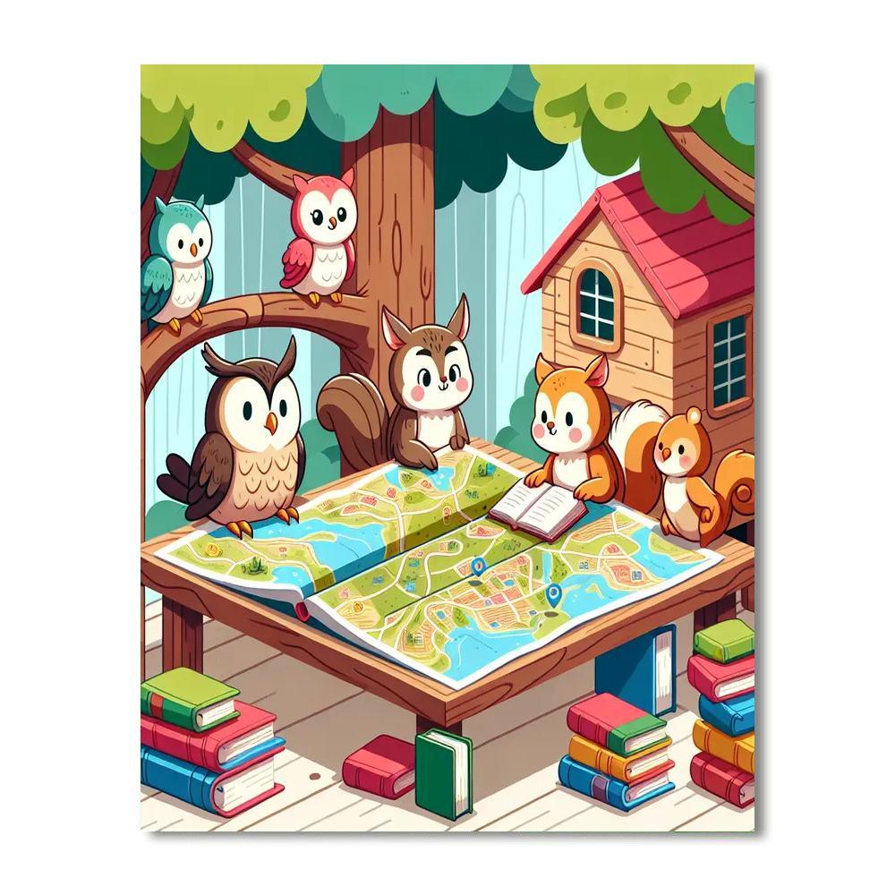 Curious Creatures' Clubhouse Paint By Number