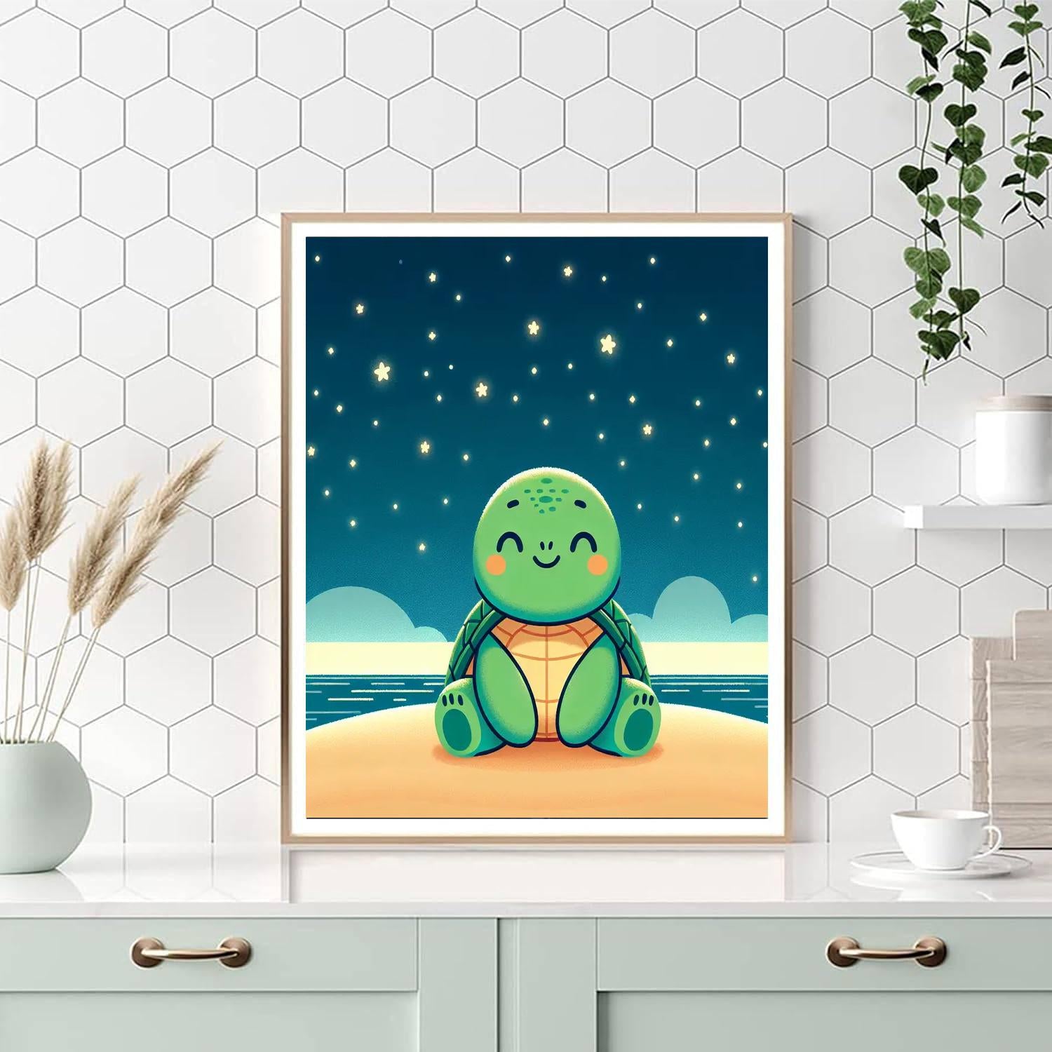 Twinkling Turtle Number Painting