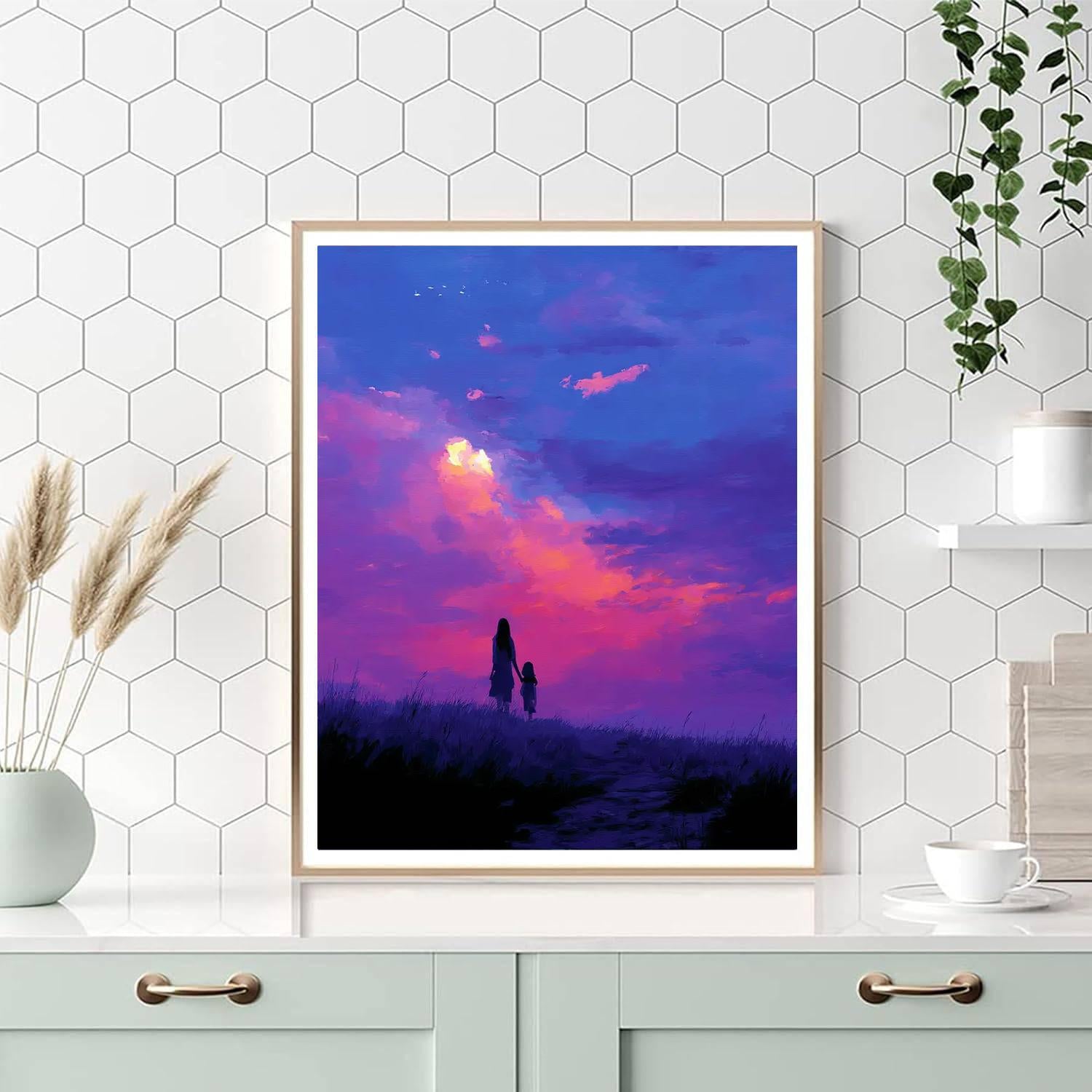 Harmonious Evening With Mom DIY Paint By Numbers