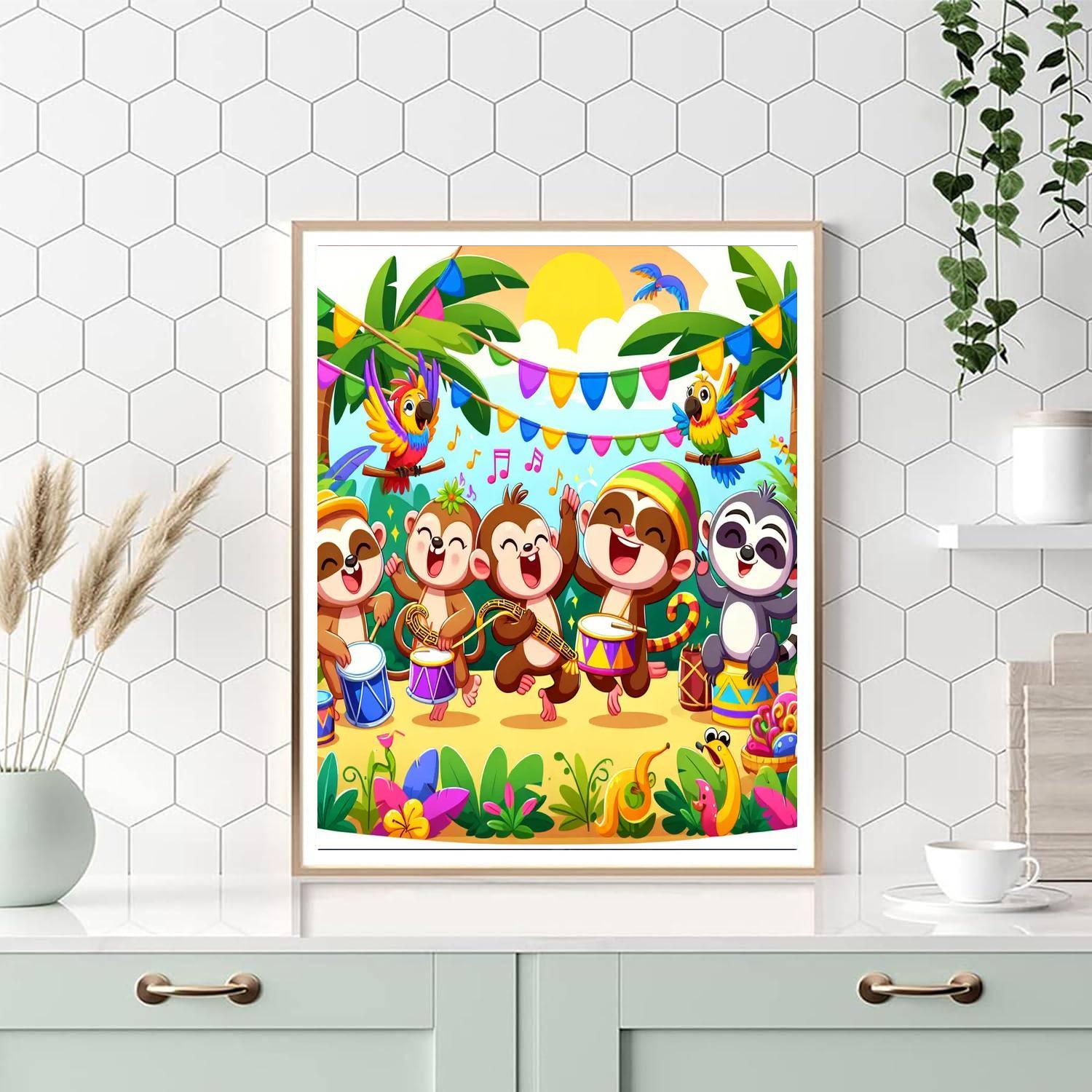 Joyful Jungle Fiesta Paint By Numbers