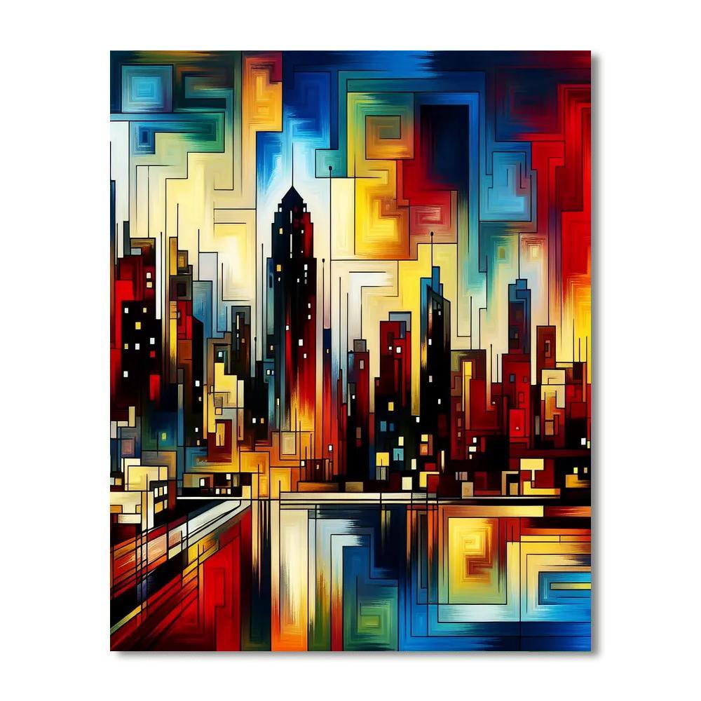 Eclectic City Skyline Paint By Numbers
