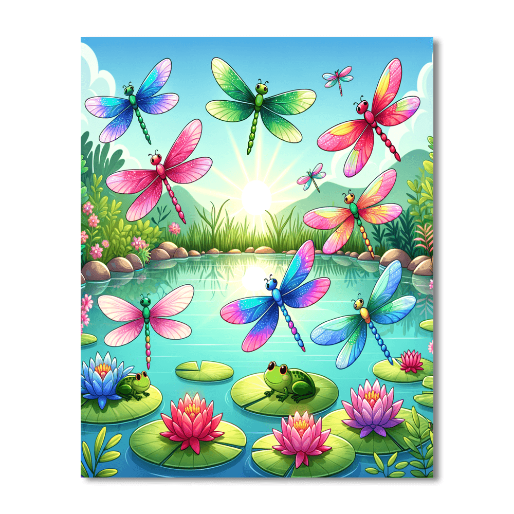 Dancing Dragonflies Paint By Number