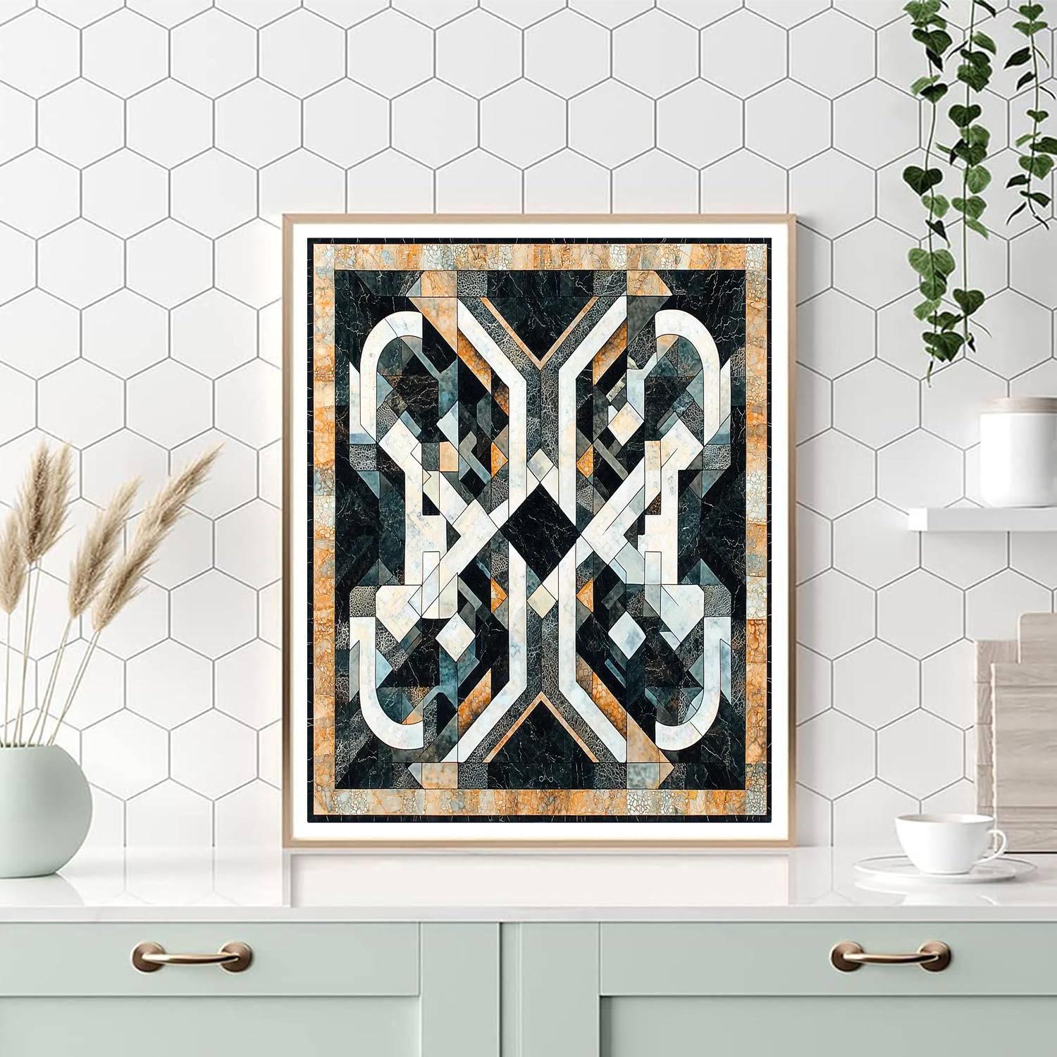 M.C. Escher Inspired Mind Maze  Number Painting