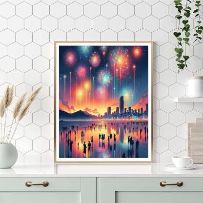 Busan International Fireworks Festival - Busan Numbered Painting Kits