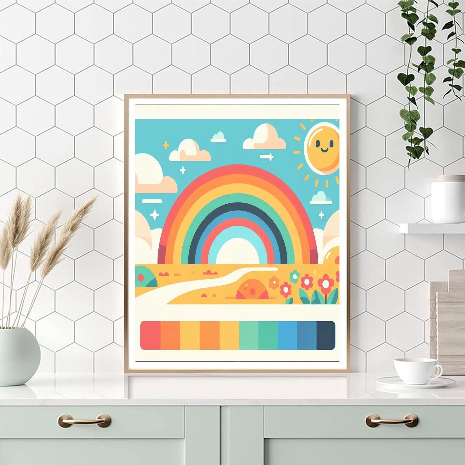 Whimsical Rainbow World Paint By Number