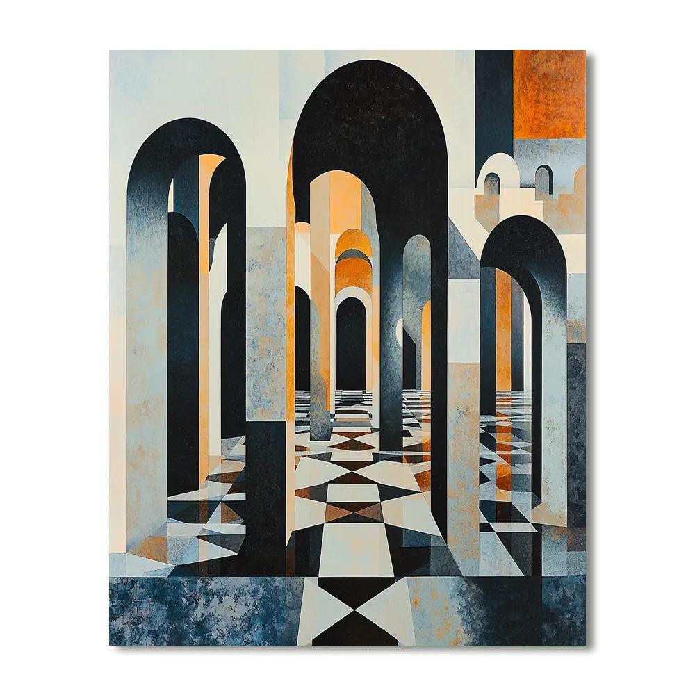 M.C. Escher Inspired Symmetry Of Perception  Number Painting