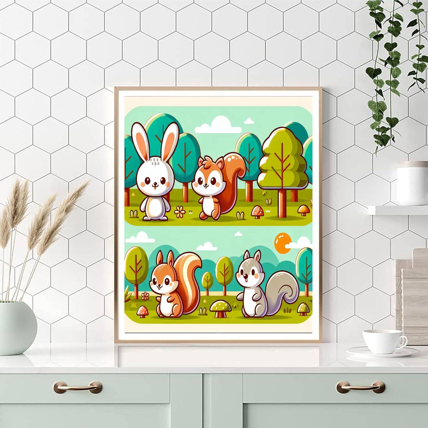 Charming Critters In The Woods Paint By Color