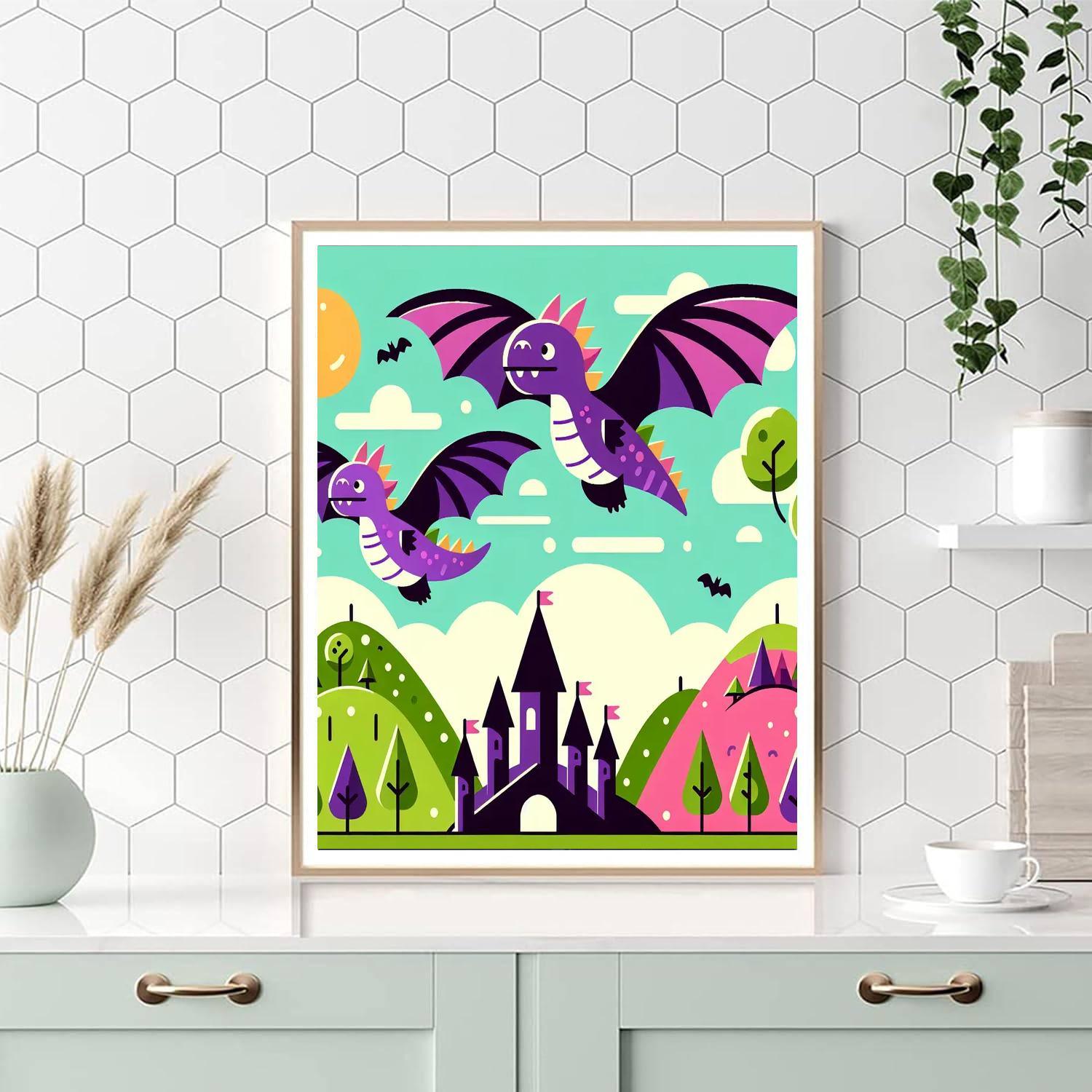 Dreamy Dragons Paint By Numbers Art