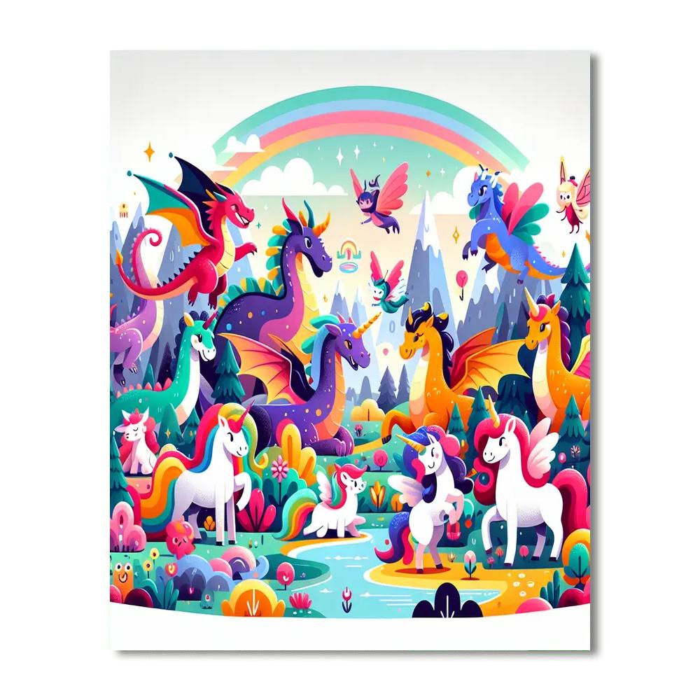 Magical Mythical Land Number Painting