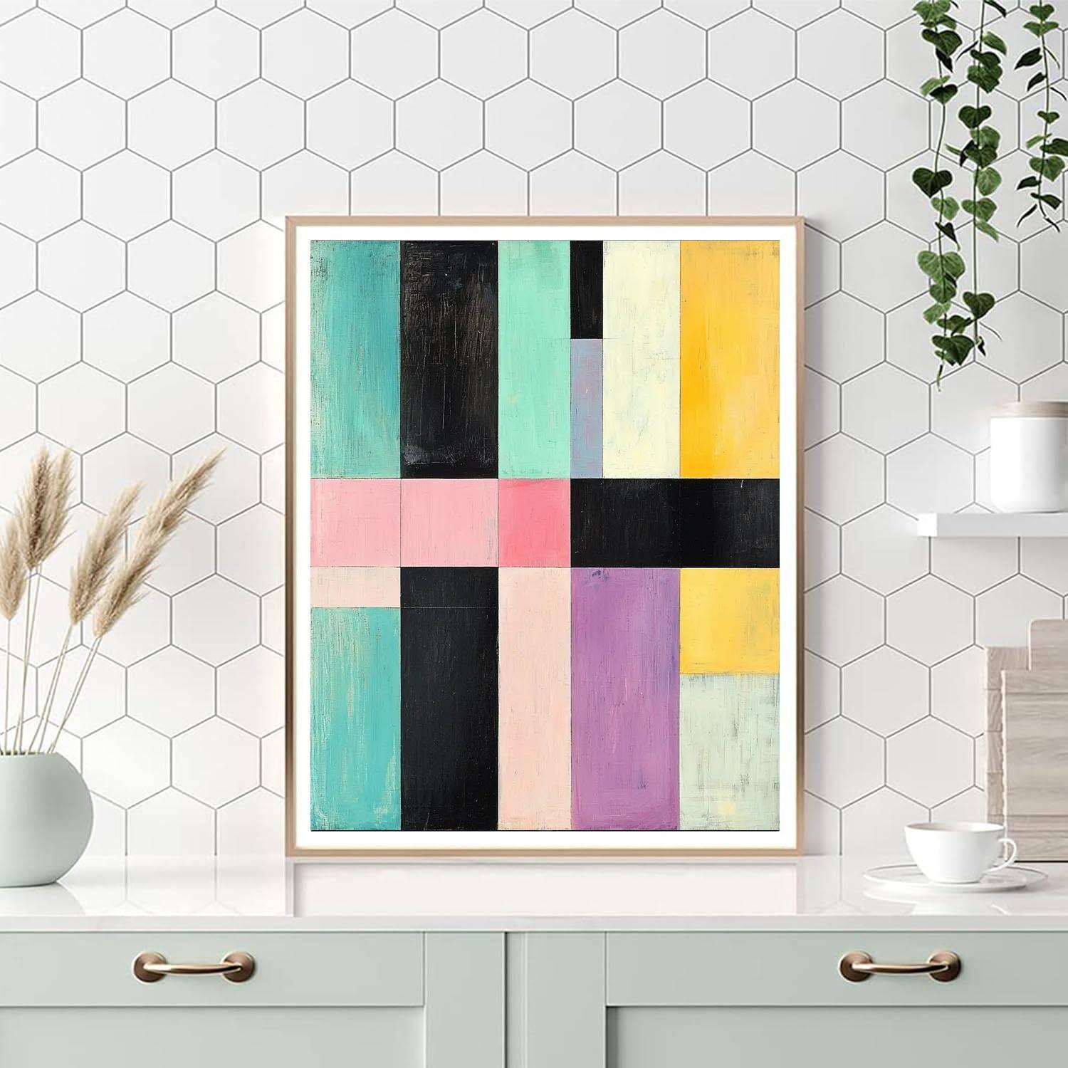 Kazimir Malevich Inspired Dimensions Of Reflection  Number Painting