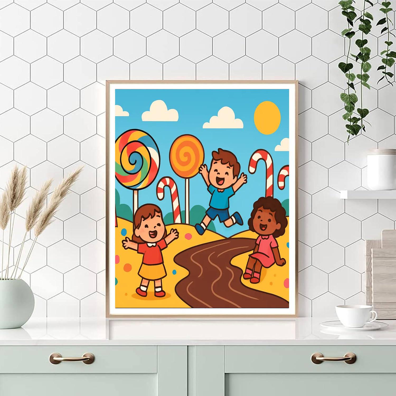 Adventure In Candy Paradise DIY Paint By Numbers