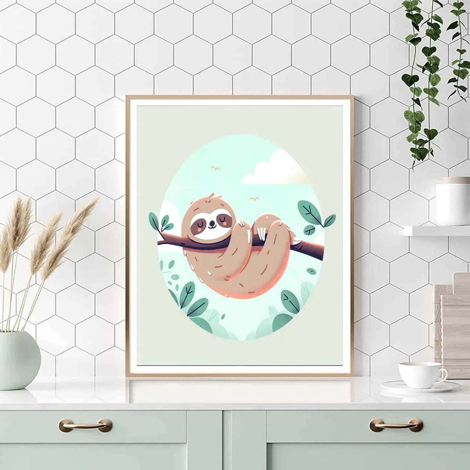 Snuggly Sloths Numbered Painting Kits
