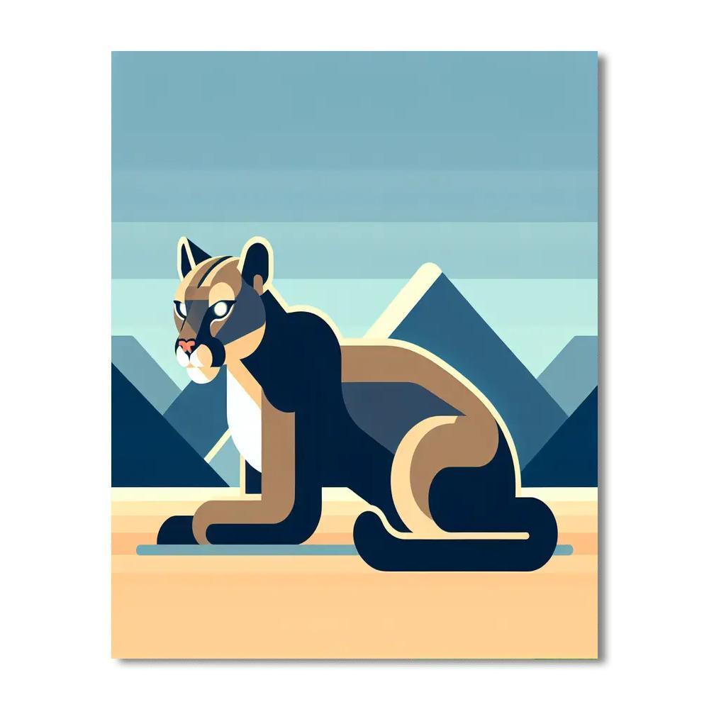 Curious Cougar Numbered Painting Kits