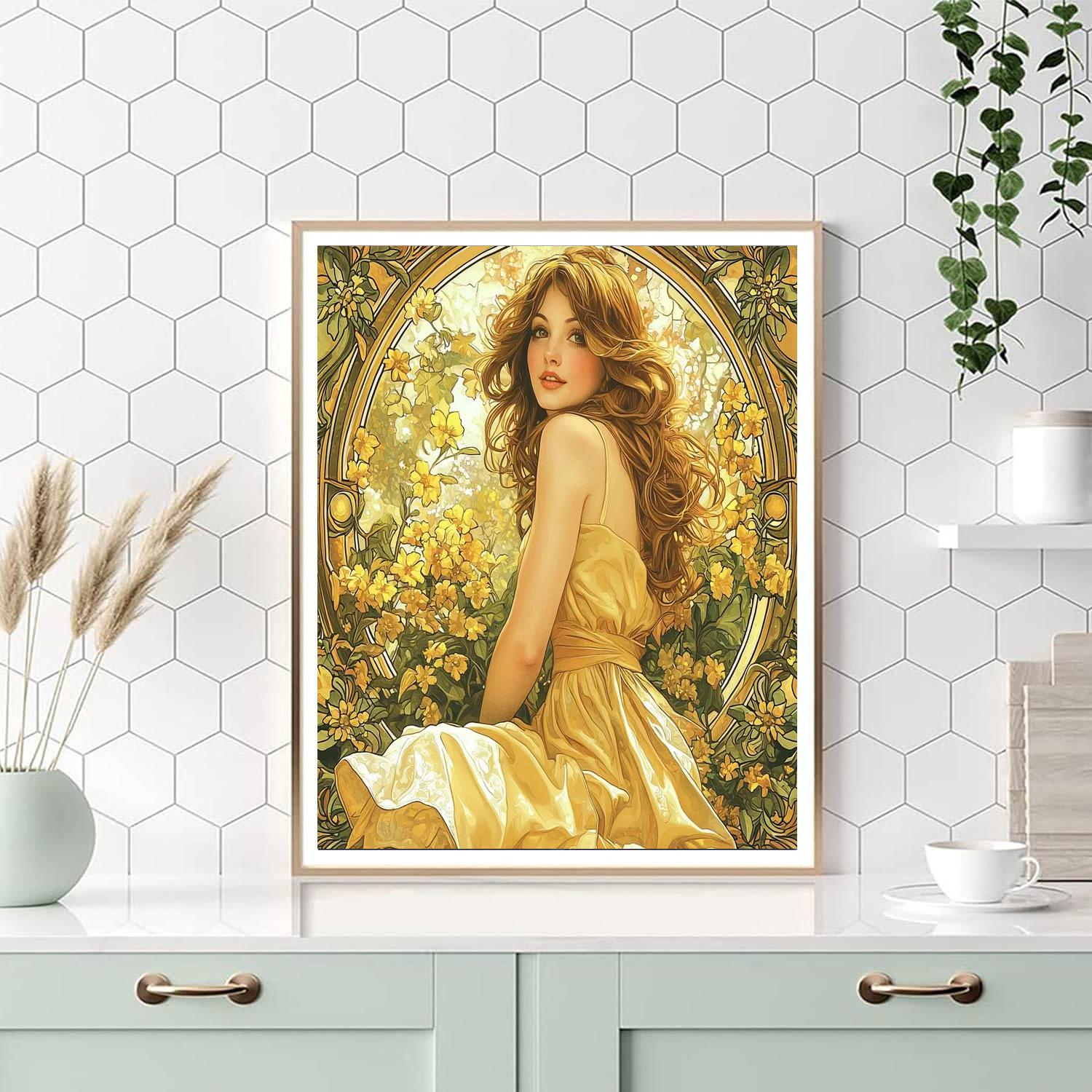 Alphonse Mucha Inspired Radiance Of The Four Seasons  Paint By Numbers Kits