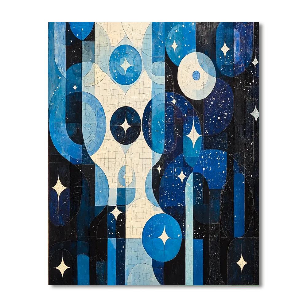Kazimir Malevich Inspired Celestial Geometry  Painting Number Kit