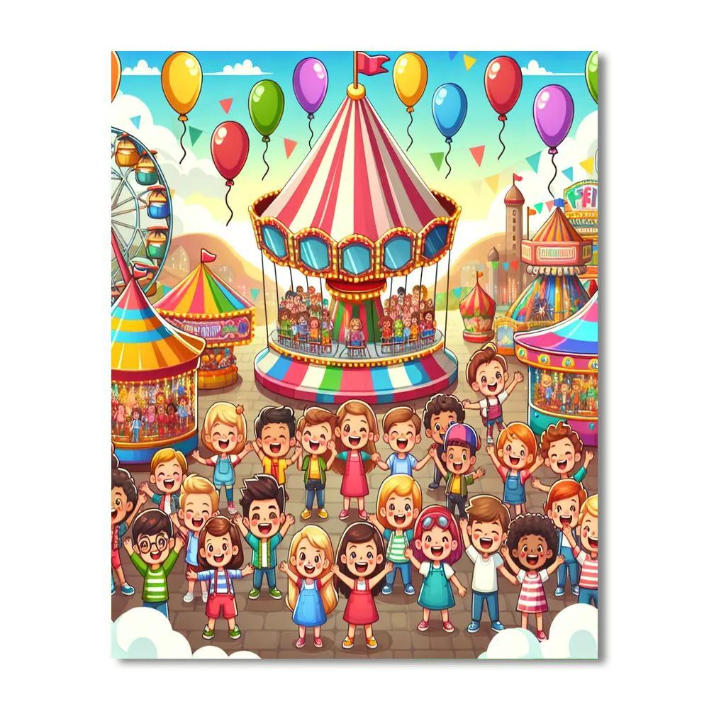Festive Fairground Fun Paint By Number