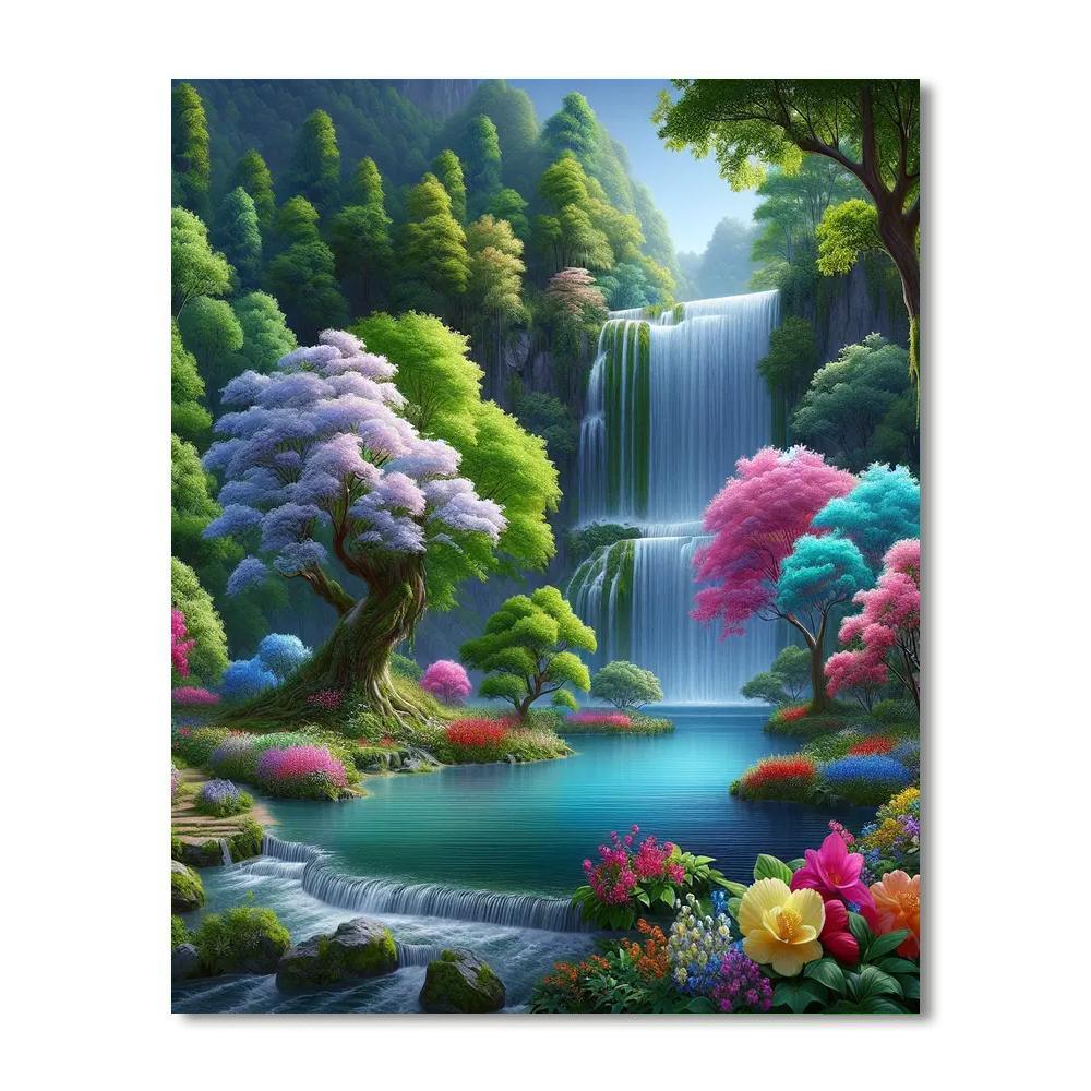 Whimsical Waterfalls Painting By Numbers Kit