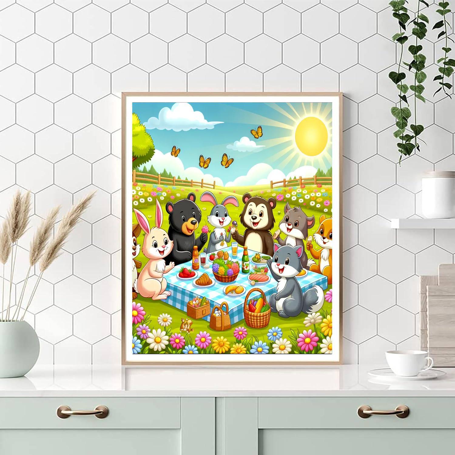 Charming Springtime Picnic Paint By Numbers Kits