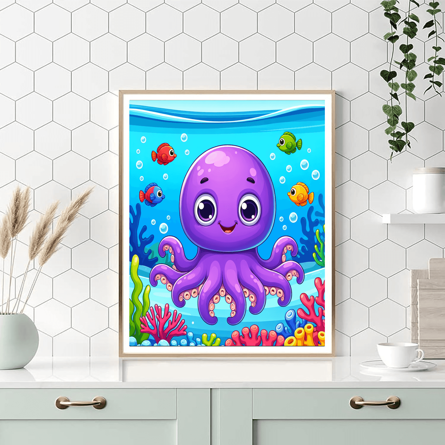 Merry Octopus Number Painting