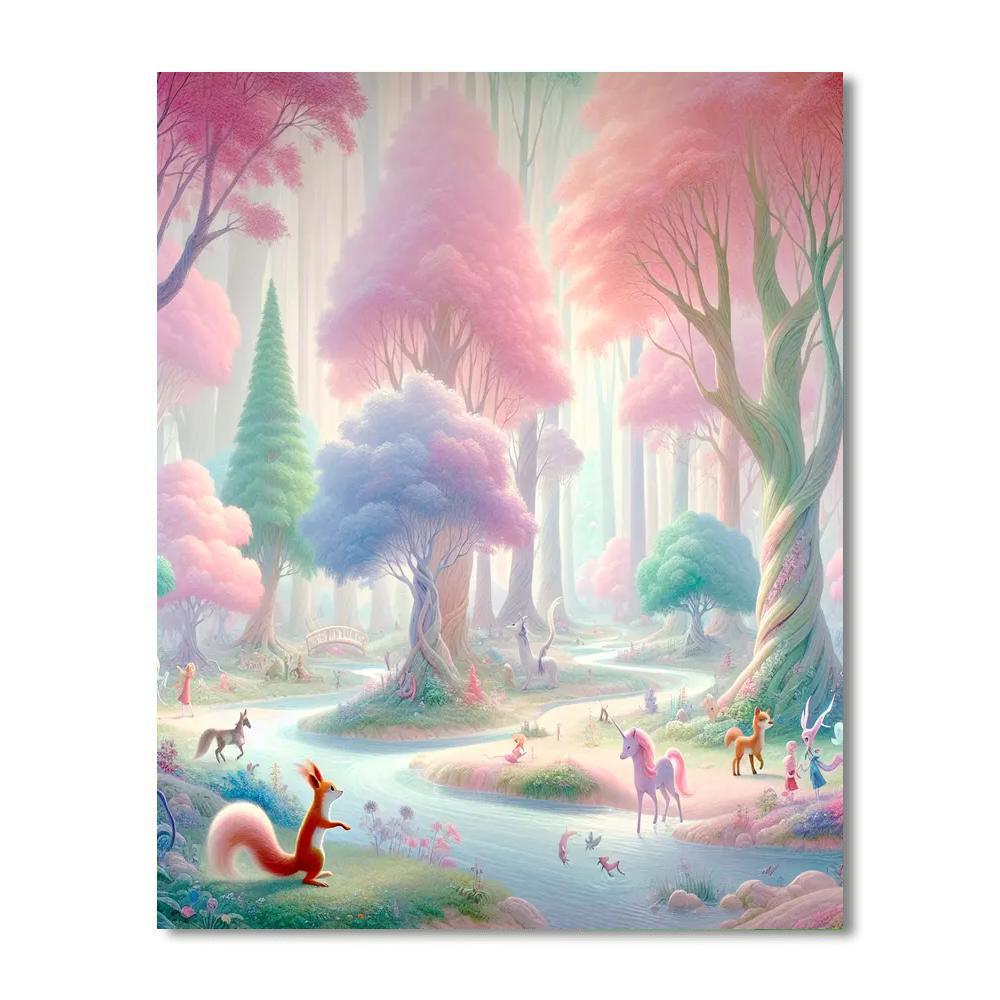 Pastel Woodland Fantasy Painting By Numbers Kit