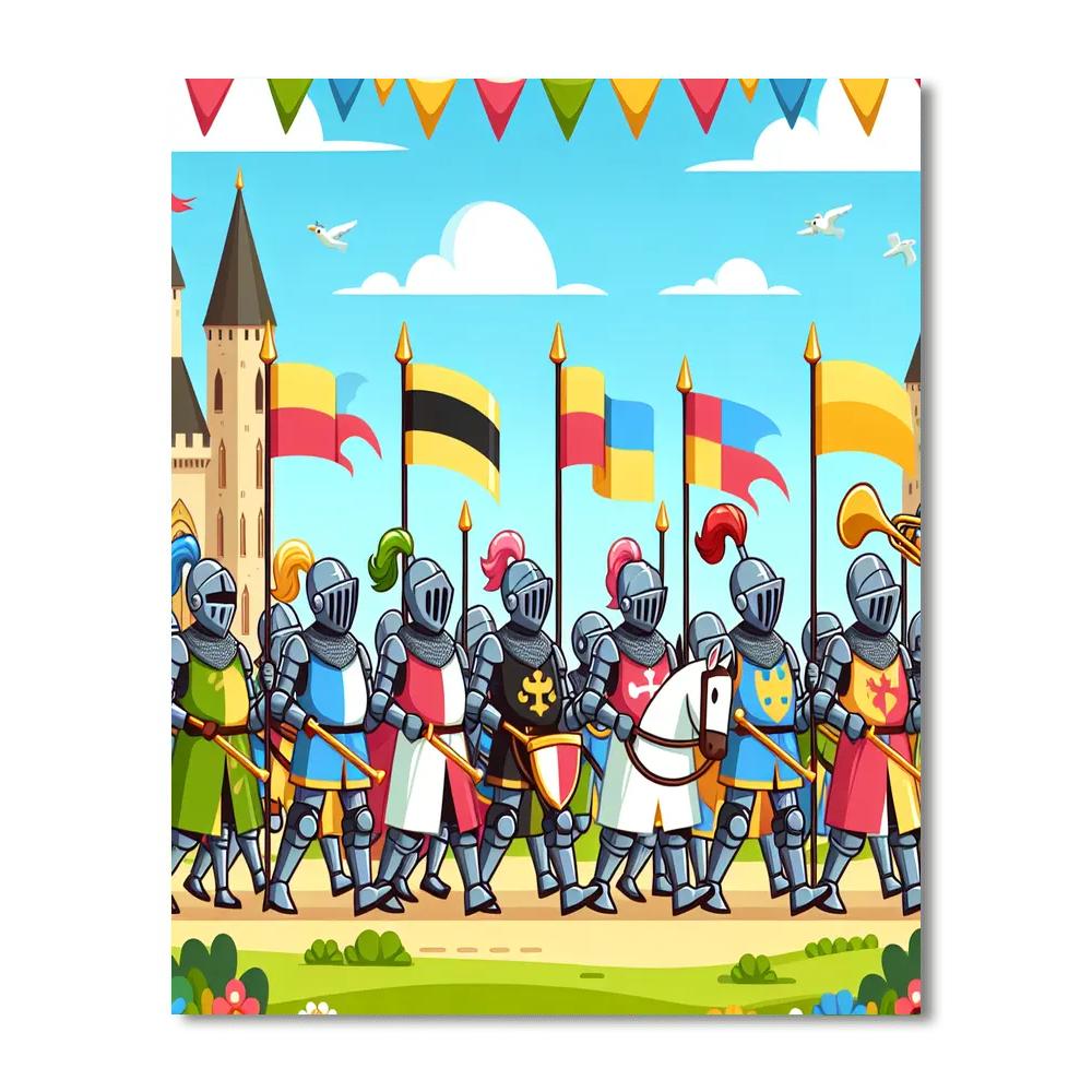 Royal Knight's Parade Painting By Numbers Kit