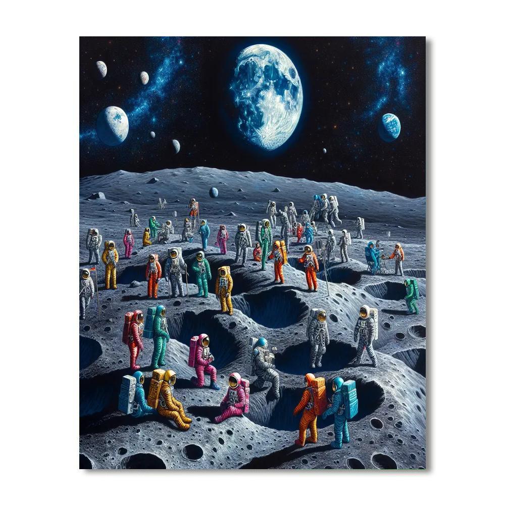 Lunar Expedition For Young Explorers Painting By Numbers Kit