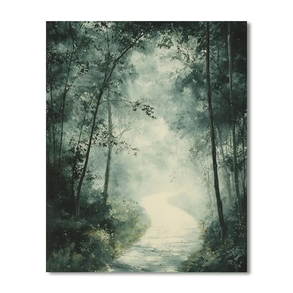 Zhao Mengfu Inspired Pathway Through The Mist  Numbered Painting Kits