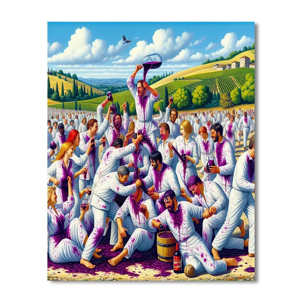 Battle Of The Wine - Spain Paint By Numbers Kits