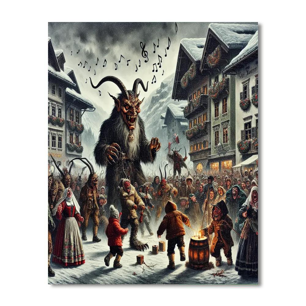 Krampusnacht - Tyrol, Austria Painting Number Kit