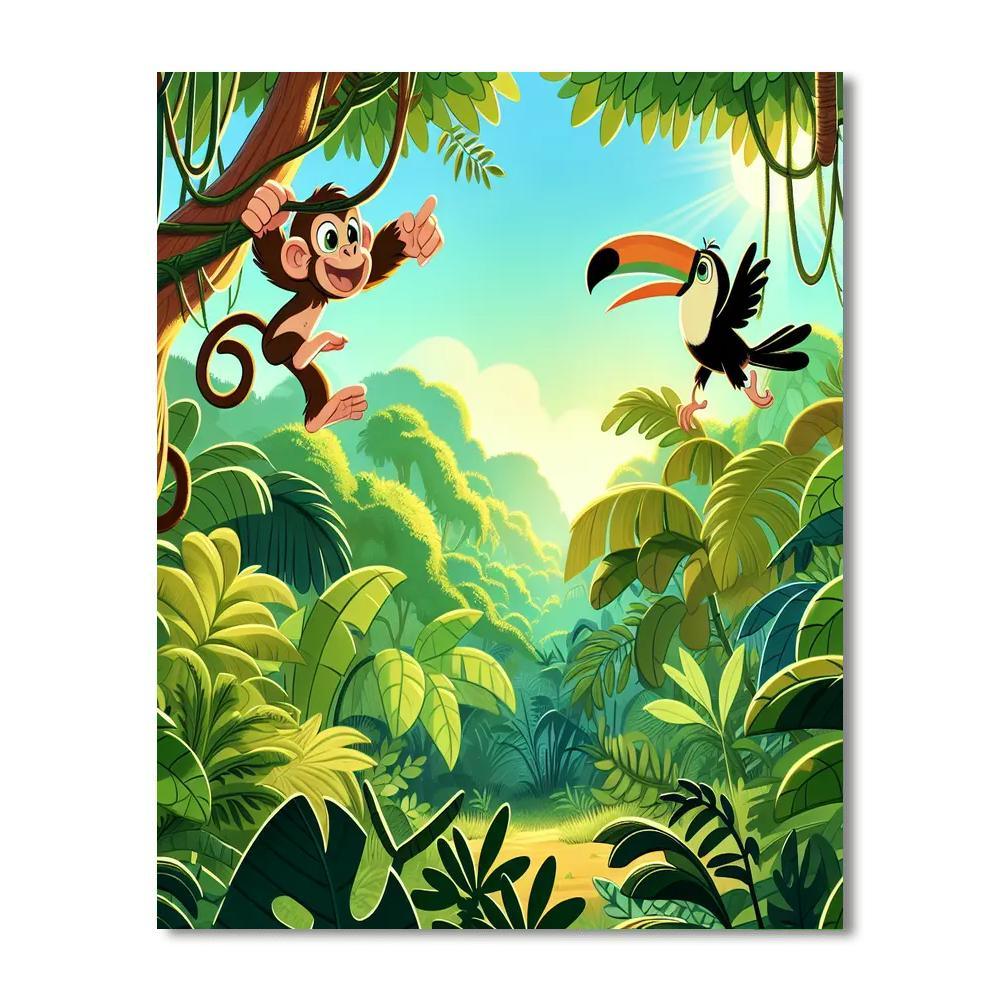 Jungle Playground Adventure Numbered Painting Kits