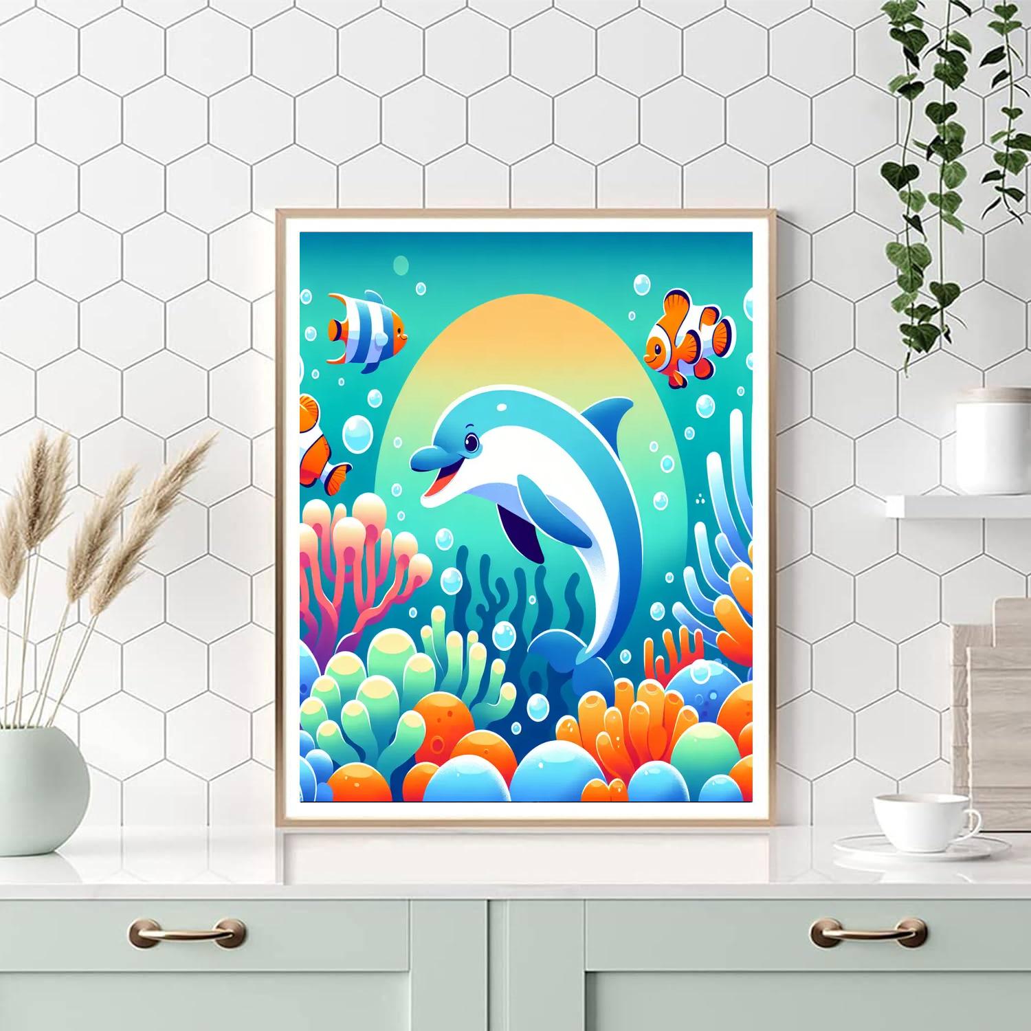 Bubbly Underwater Paradise Paint By Numbers Art