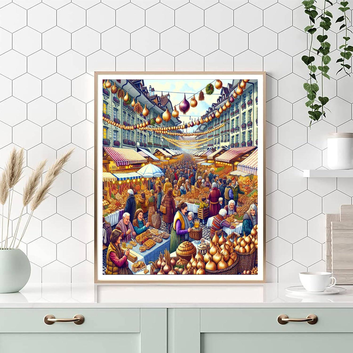 Zibelemärit (onion Market) - Switzerland Numbered Painting Kits