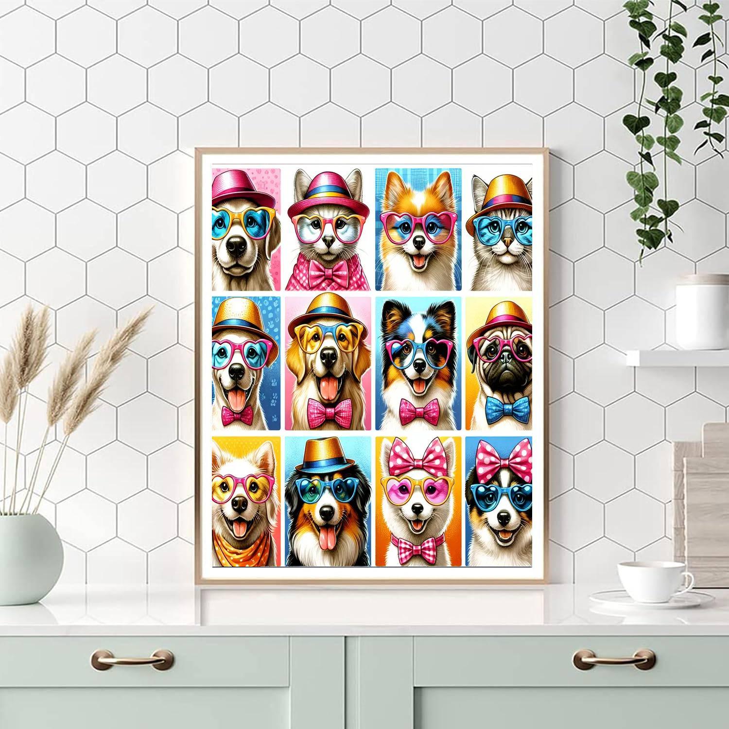 Funky Animal Portraits Numbered Painting Kits