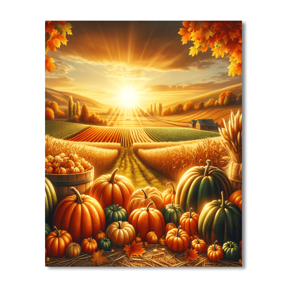 Charming Harvest Time DIY Paint By Numbers